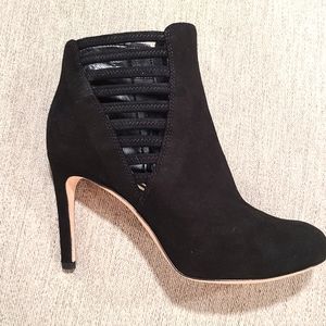 Via Spiga Black Suede Stiletto Bootie